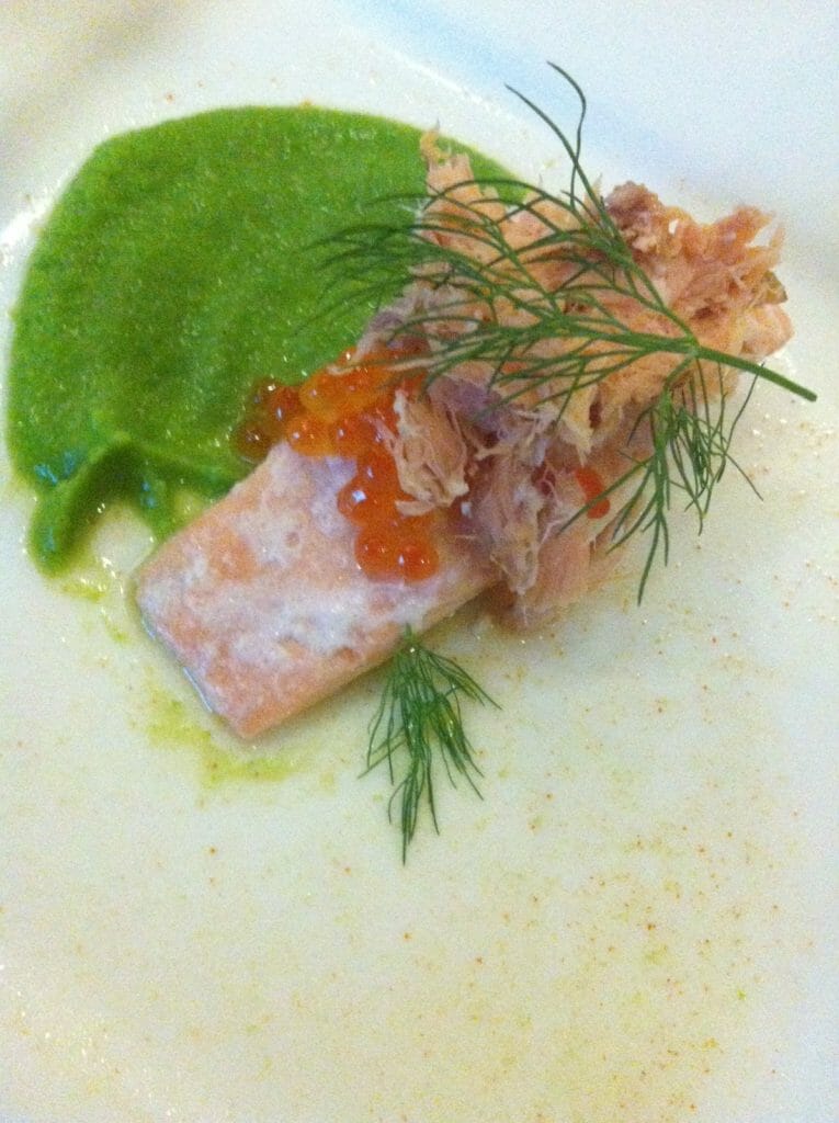 Salmon with Wasabi Puree